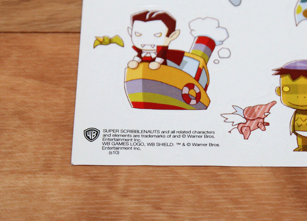 2 x Super Scribblenauts Nintendo DS Rare Promo Sticker Set Sets