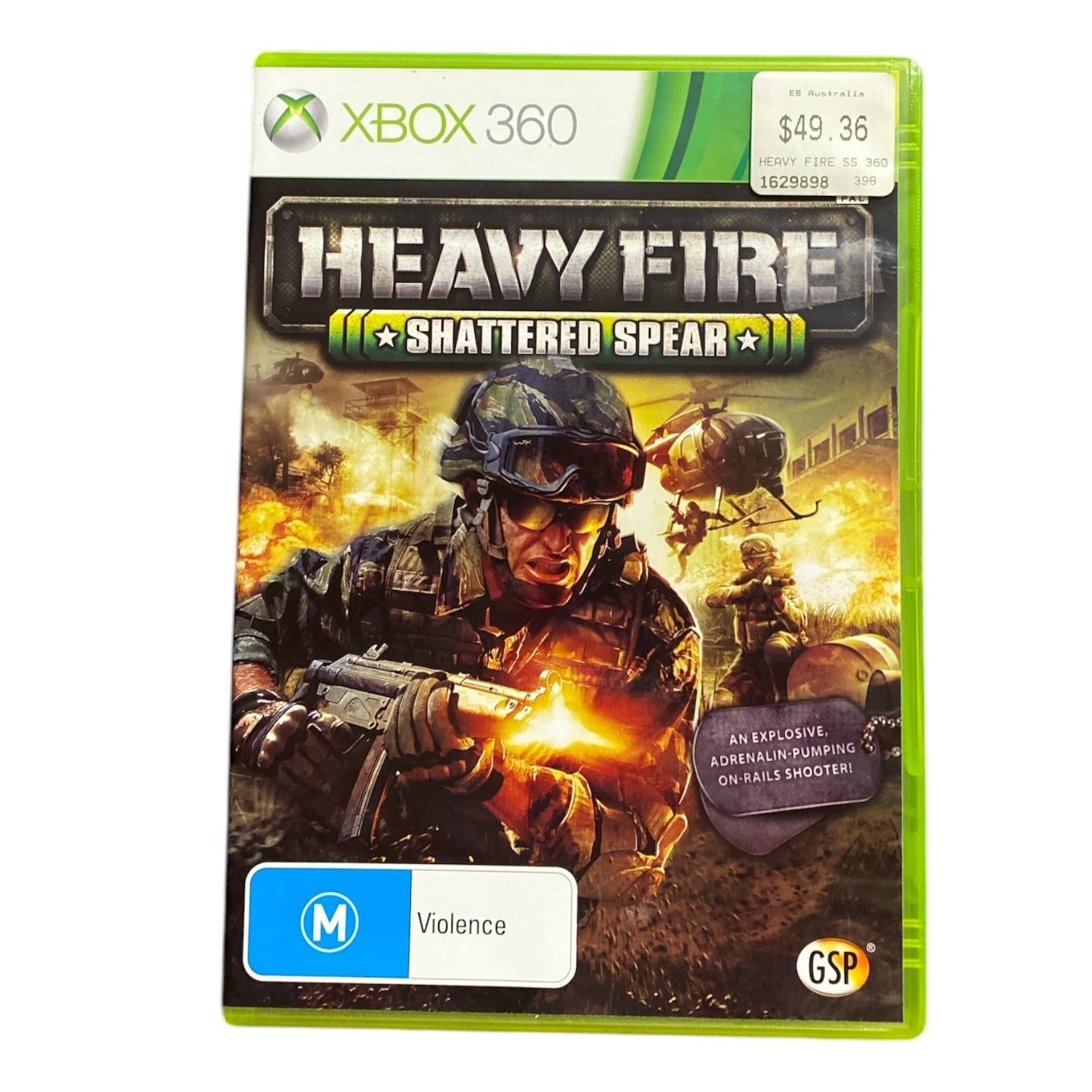 Heavy Fire: Shattered Spear Xbox 360 Game PAL Teyon Shooter M Singapore