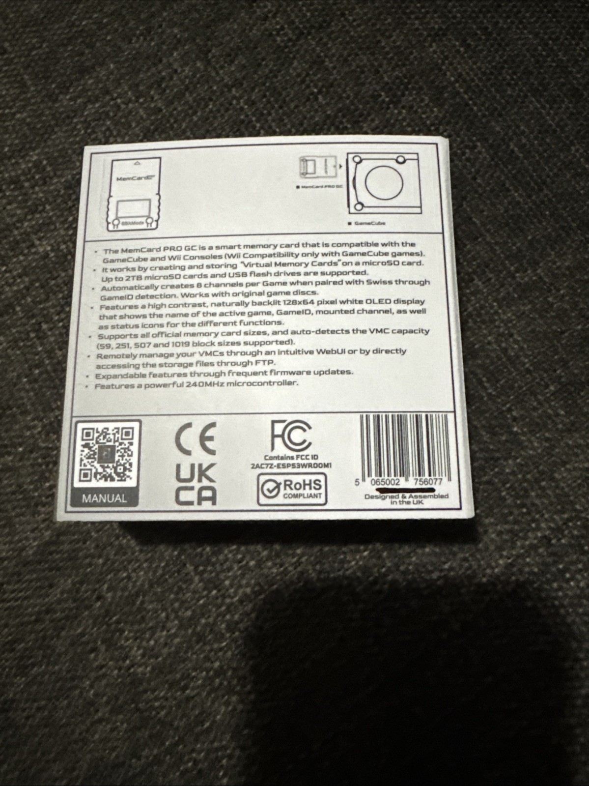 New MemCard PRO GC for Gamecube Indigo Purple