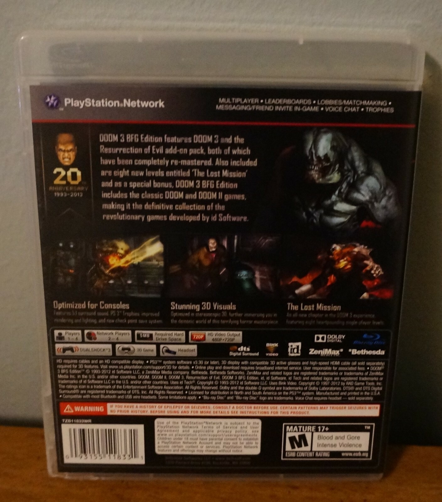 Doom 3 BFG Edition (Sony PlayStation 3) U.S. Retail Version!