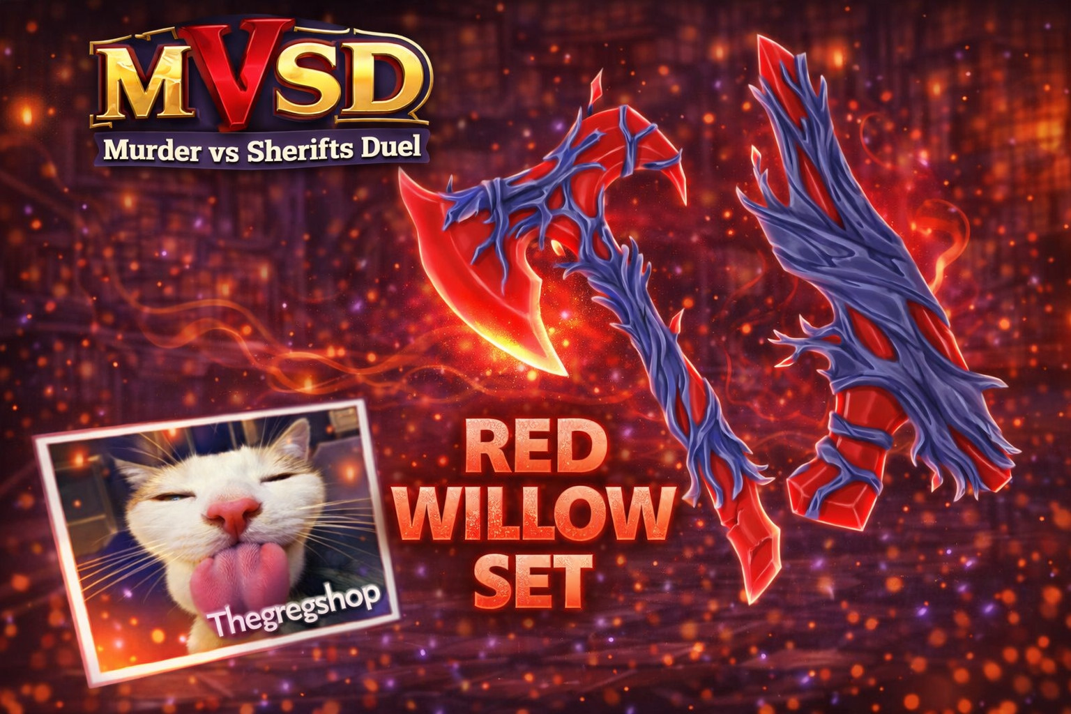 MVSD Roblox | 🔪 Murder vs Sheriffs Duels 🔫 | 🔴 Red Willow Set 🔴 |