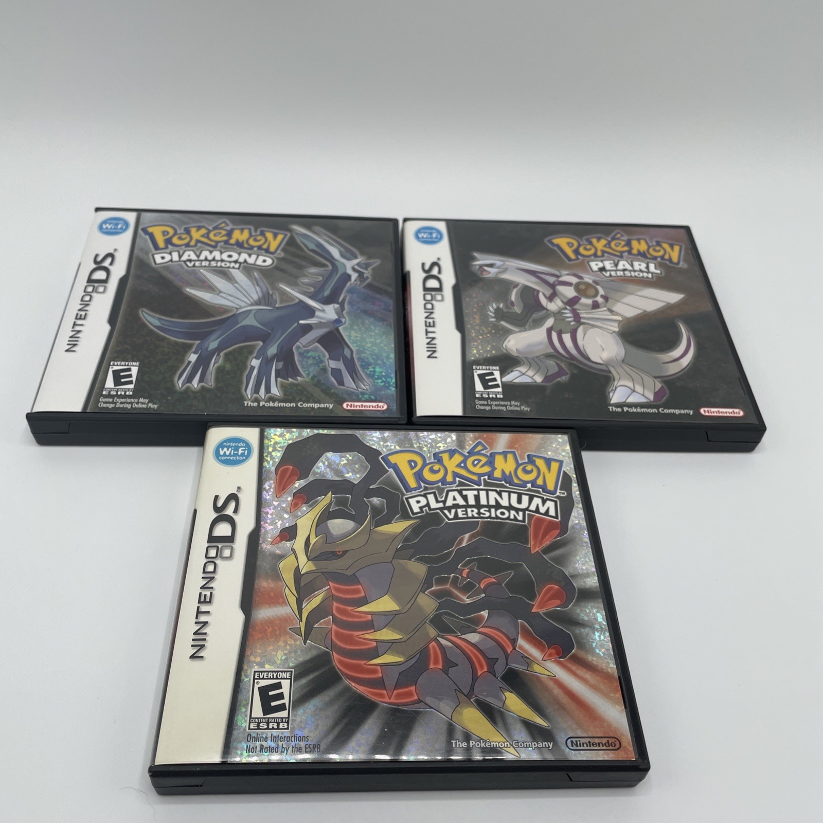 Pokémon Diamond + Pearl + Platinum Nintendo DS Authentic Lot 100% Complete CIB