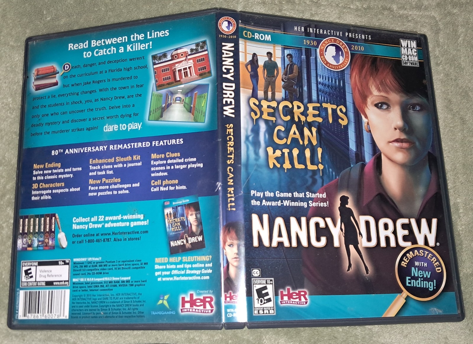 Nancy Drew Secrets Can Kill Windows PC/Computer Software Remastered Win/Mac 2010