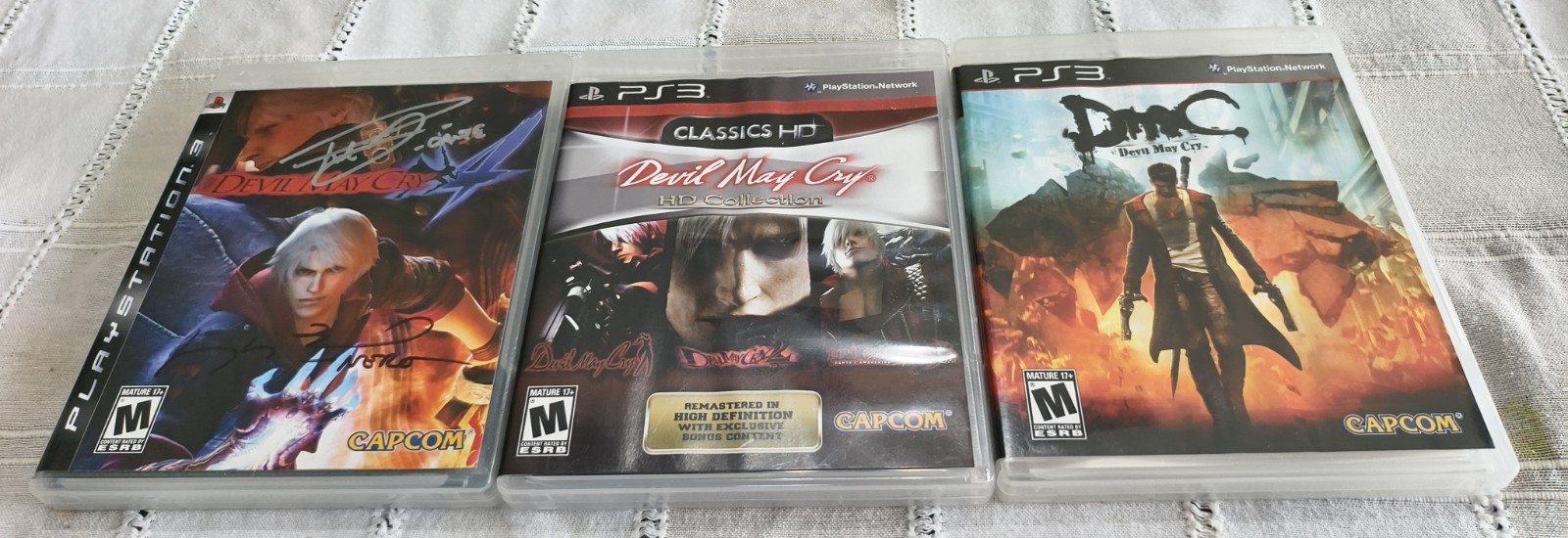 Devil May Cry HD Collection, Devil May Cry 4, and DmC Devil May Cry PS3 Lot of 3