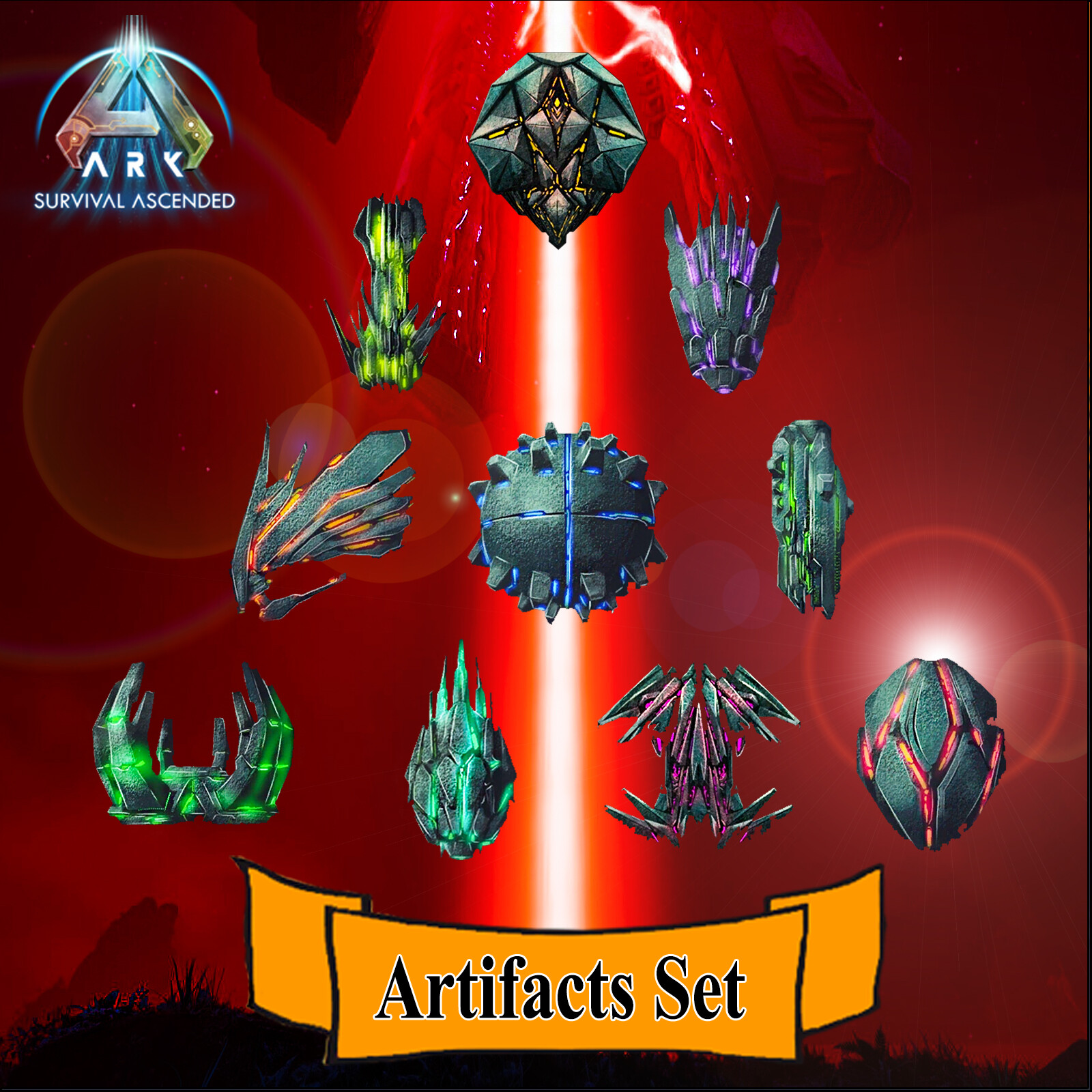 Ark Survival Ascended PC/PS5/XBOX Official PVE – Full ARTIFACT SET for all Boss