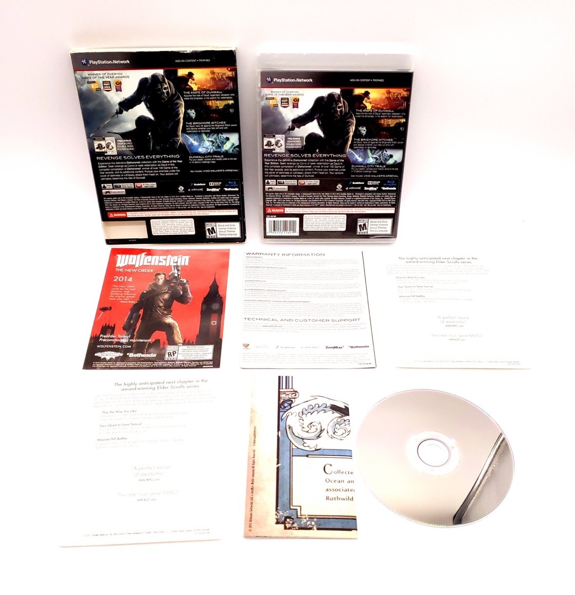 Dishonored — Game of the Year Edition (Sony PlayStation 3, 2013) CIB W/ Inserts