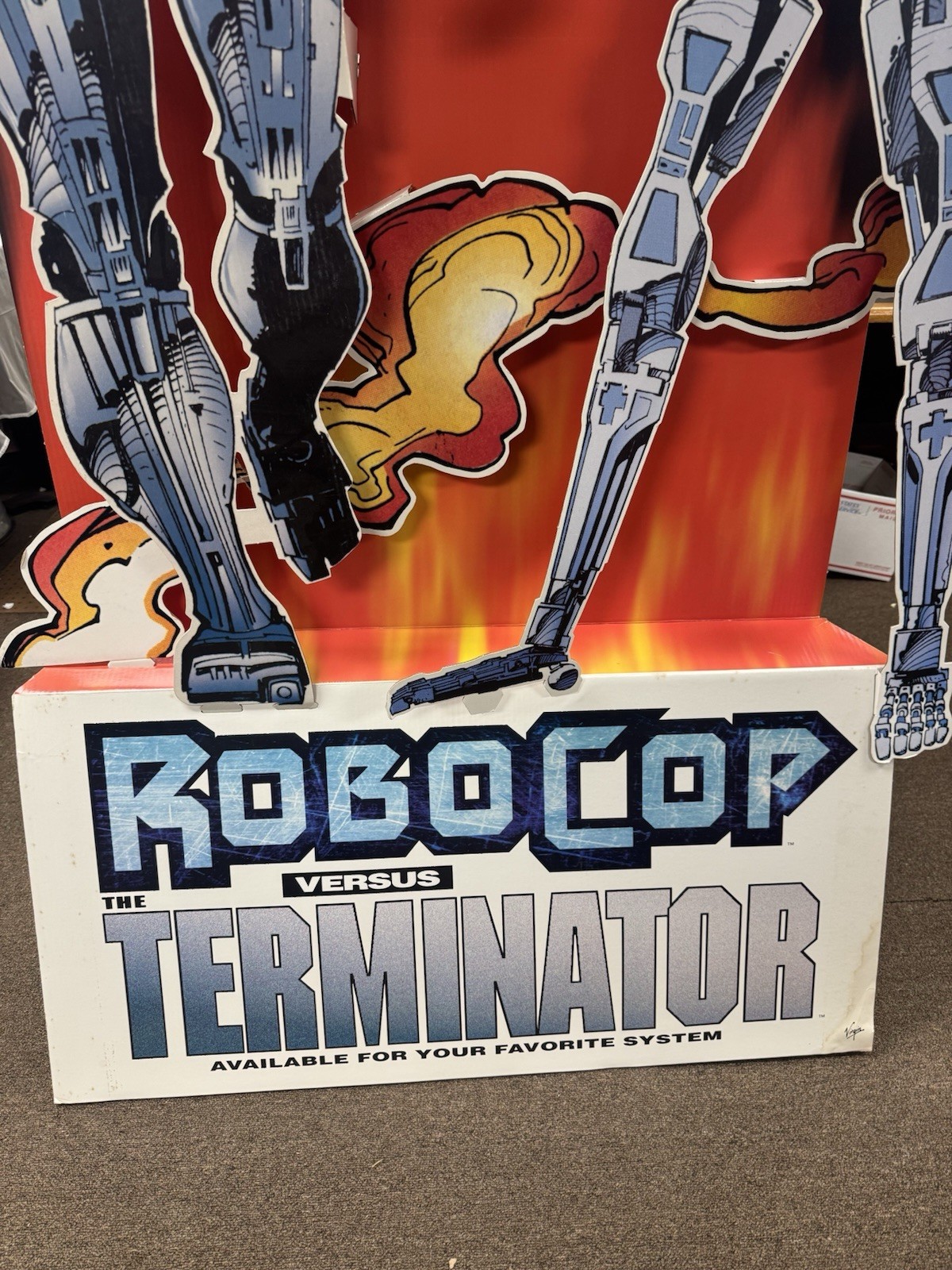 SNES Robocop vs Terminator RARE 7ft STORE DISPLAY STANDEE NINTENDO