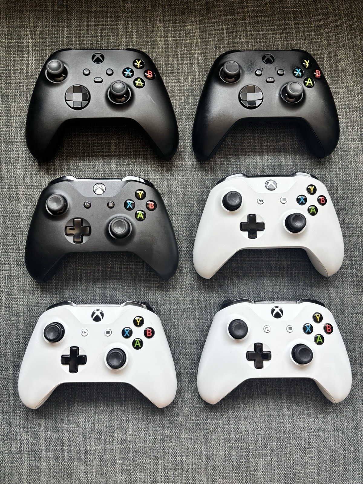Xbox One Wireless Controller LOT x6: Used/Working, 2- Xbox Series, 4- Xbox One.