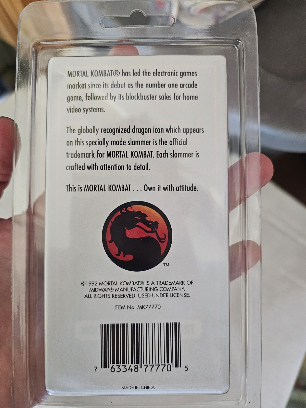 Midway Mortal Kombat Commemorative Metal Slammer Trophy Edition 18K Gold Plated