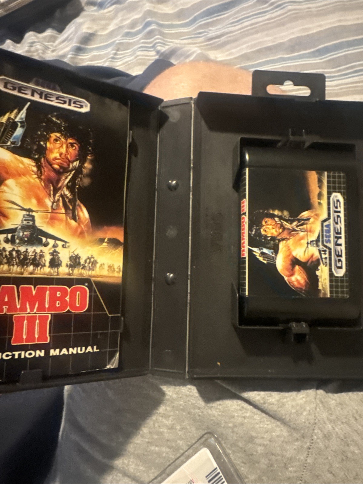 Rambo III Complete in Box for Sega Genesis. Authentic. Cleaned/Tested. Mint!