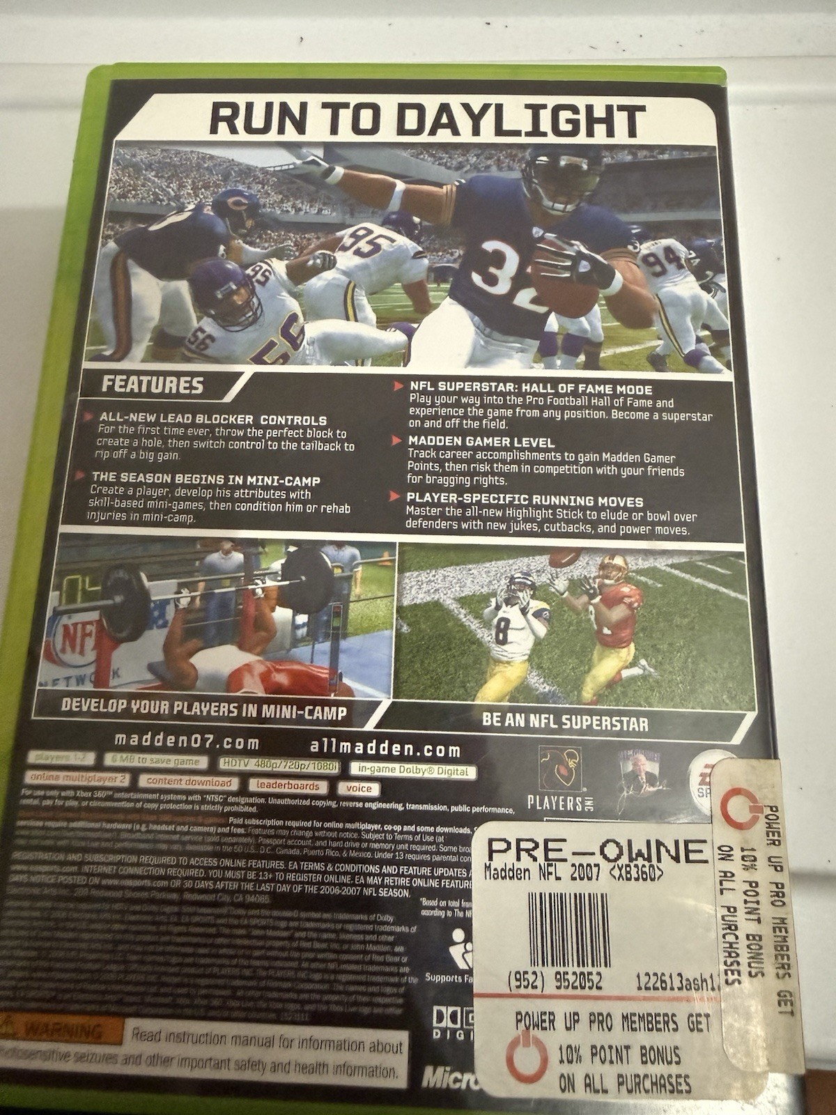EA SPORTS Madden NFL 07 Xbox 360 Disc w/ Case American Football E NTSC-U/C