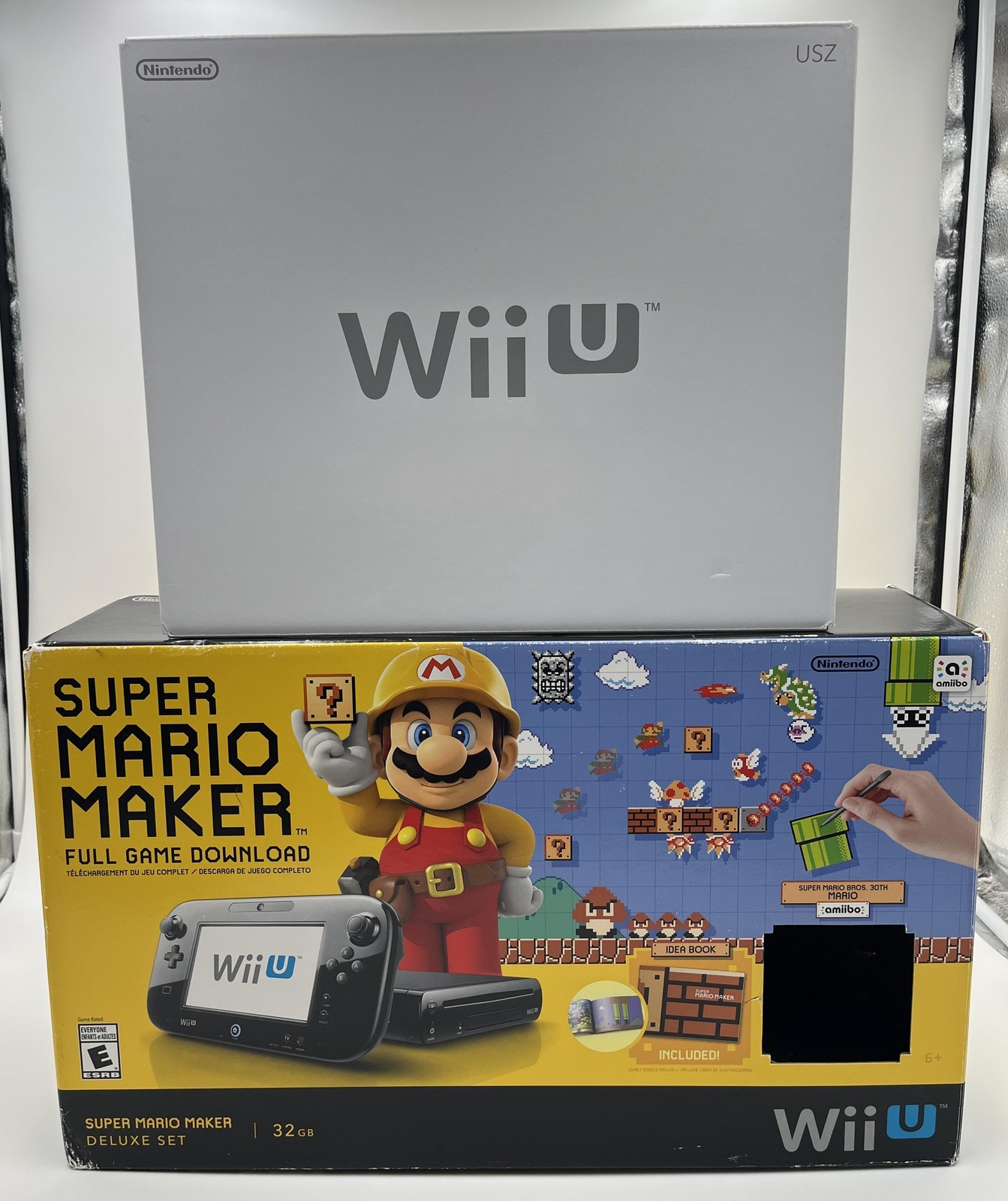 Nintendo Wii U Super Mario Maker Deluxe Set 32GB Black Console Boxed System