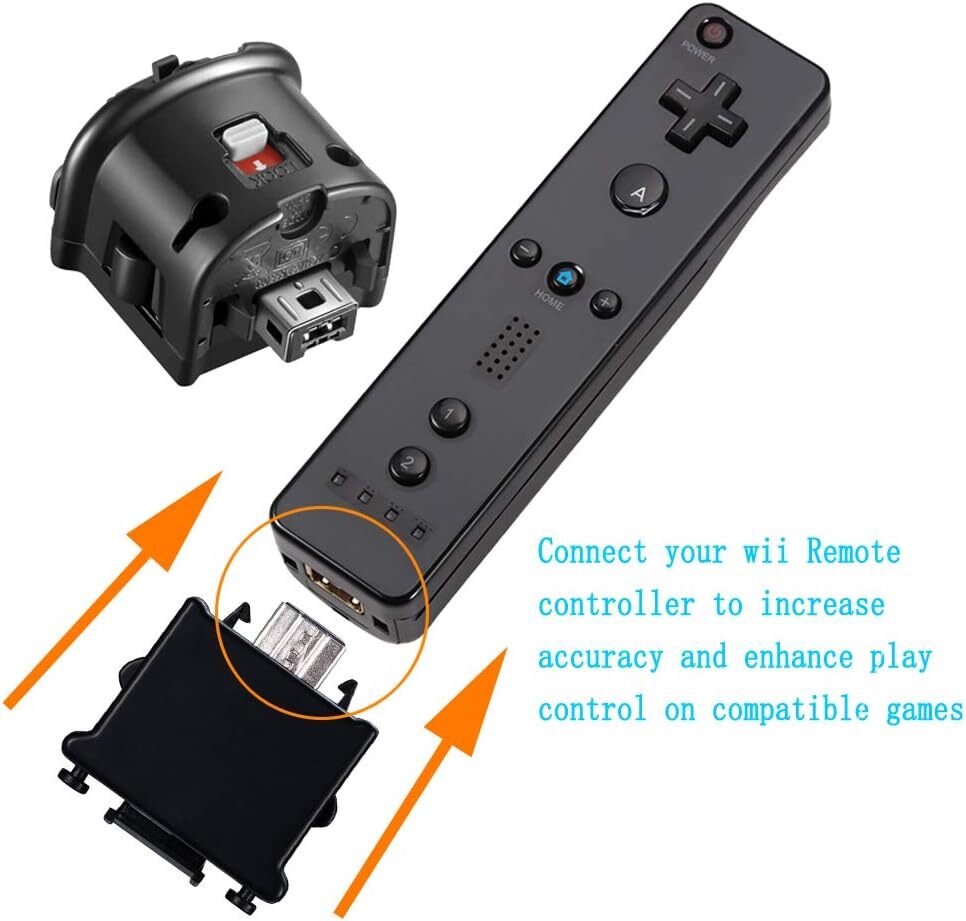1/ 2 Pack Motion Plus Sensor Adapter Replace For Nintendo Wii / Wii U Controller