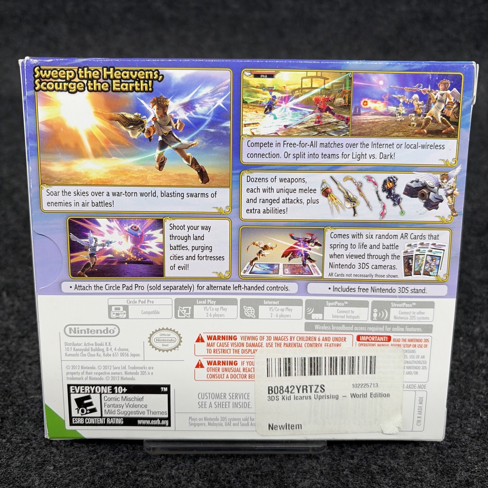 Kid Icarus: Uprising Region Free (3DS) – Sealed New In Box W/ 3DS Stand
