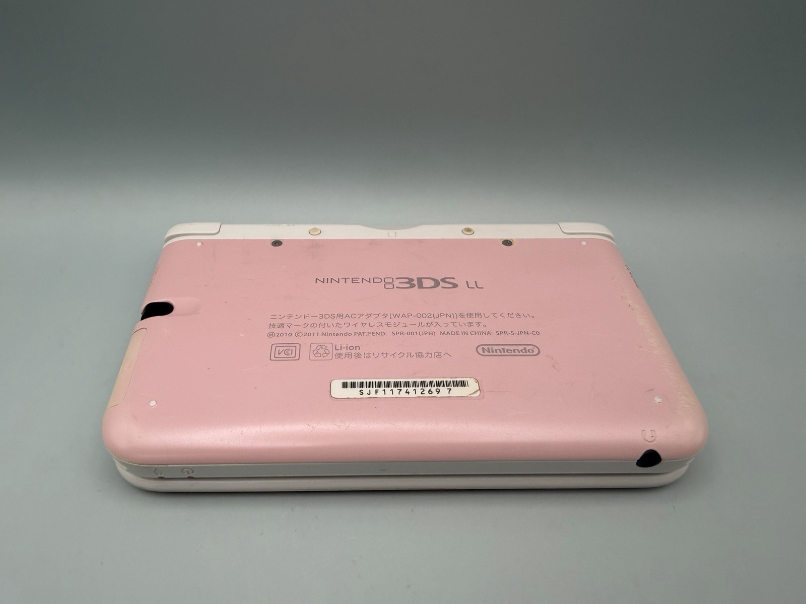 Nintendo 3DS XL LL Pink and White Handheld Console with new charger