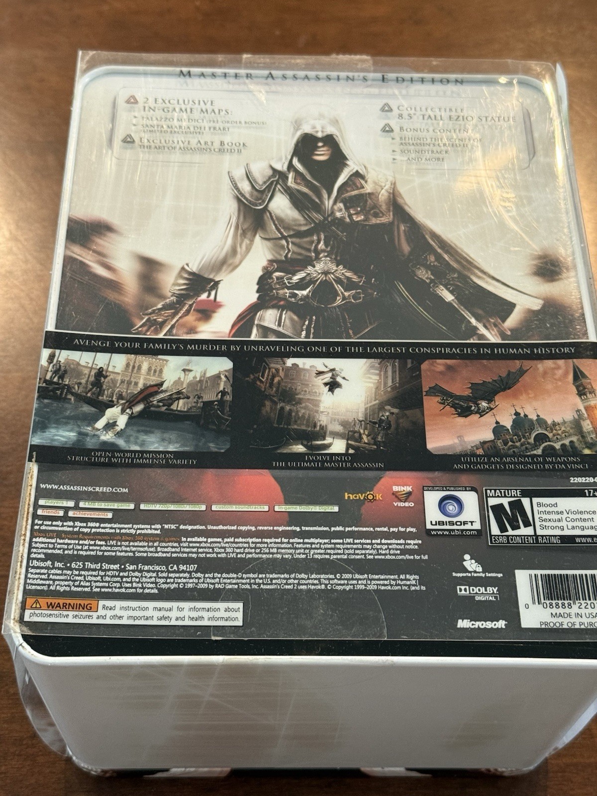 Assassins Creed II Collectors Edition Includes Tin, Statue & Bonus Disc No Game.