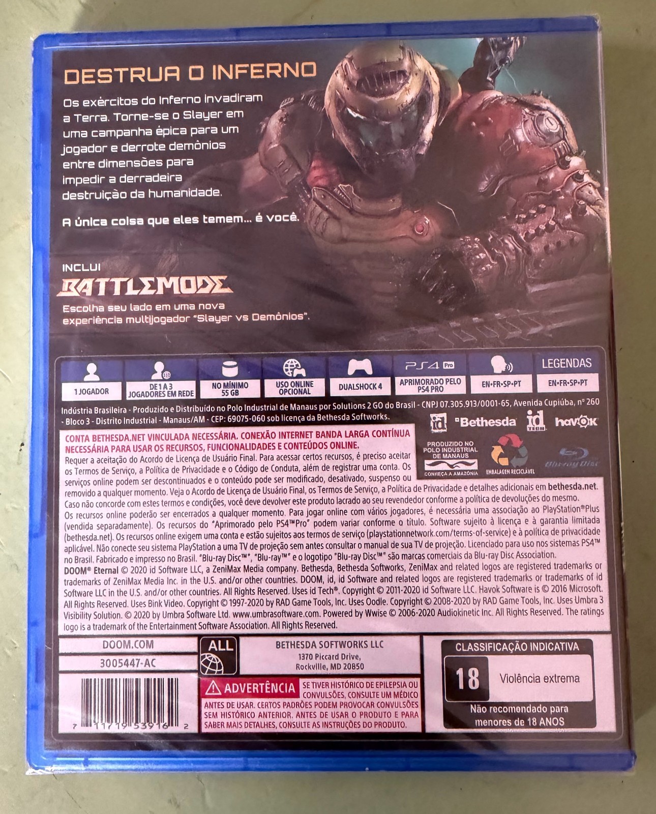 Doom Eternal Sony PlayStation 4 Sealed
