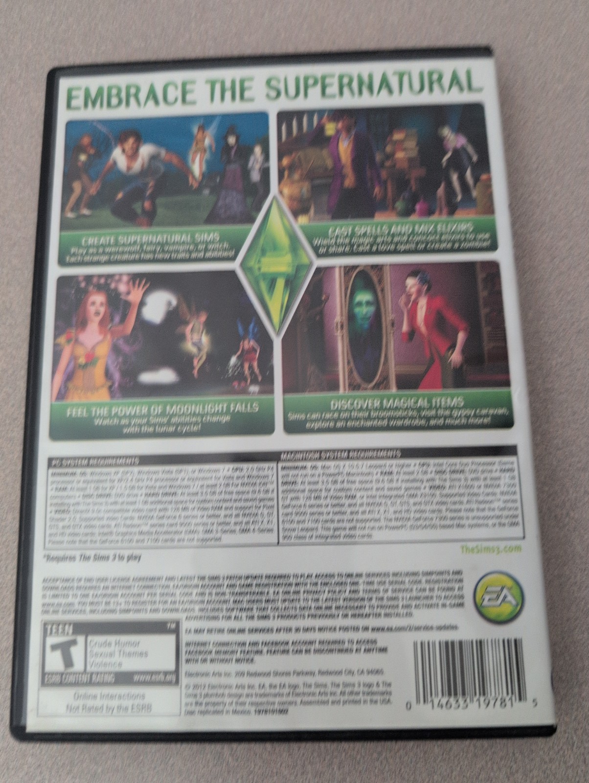 The Sims 3 Supernatural (Windows/Mac) PC Complete In Box CIB