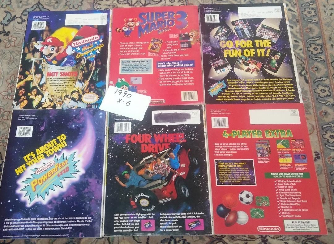 Nintendo Power Magazines 1990 x 6 Issues, Inc. #13, Dr. Mario, Super C, Maniac