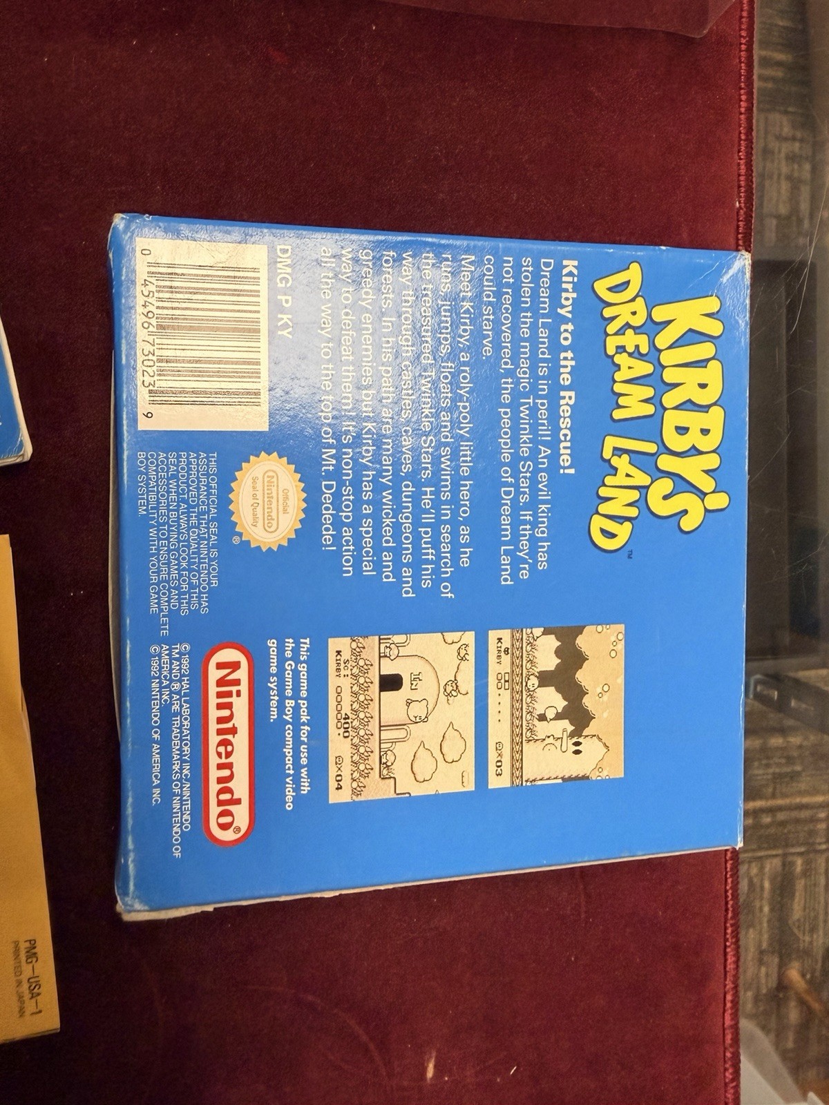 Kirby’s Dream Land Nintendo Game Boy Authentic Complete in Box & Manual Tested