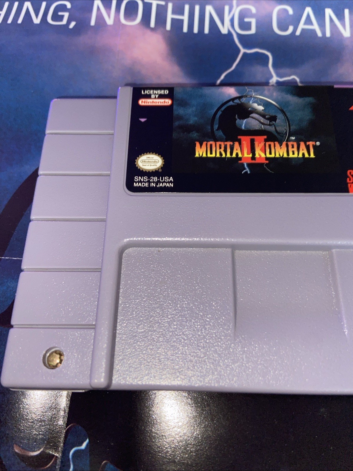 Vintage 1994 Mortal Kombat 2 Super Nintendo Snes W/ Box, Manual, & Poster