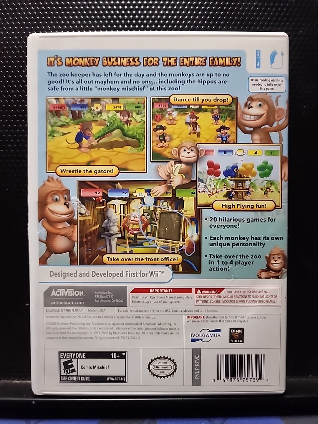 Monkey Mischief Party Time (Nintendo Wii) Fully Teated