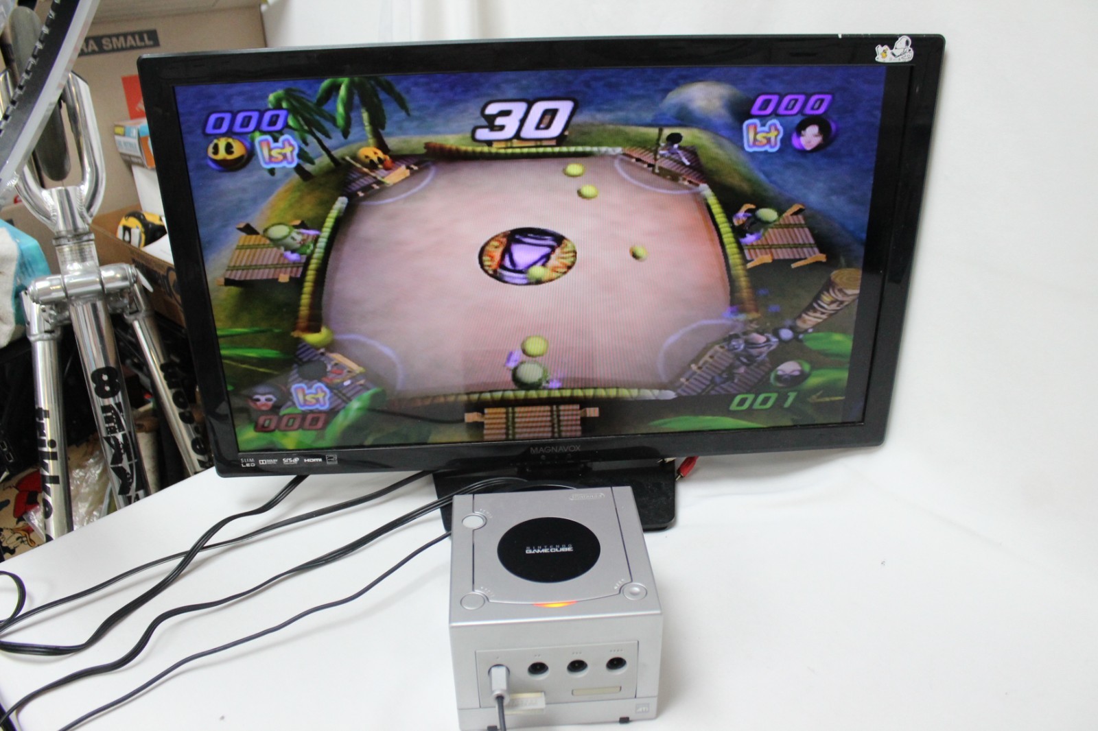 Nintendo Gamecube Console Platinum Silver Model DOL-101(USA) Bundle Game Memory
