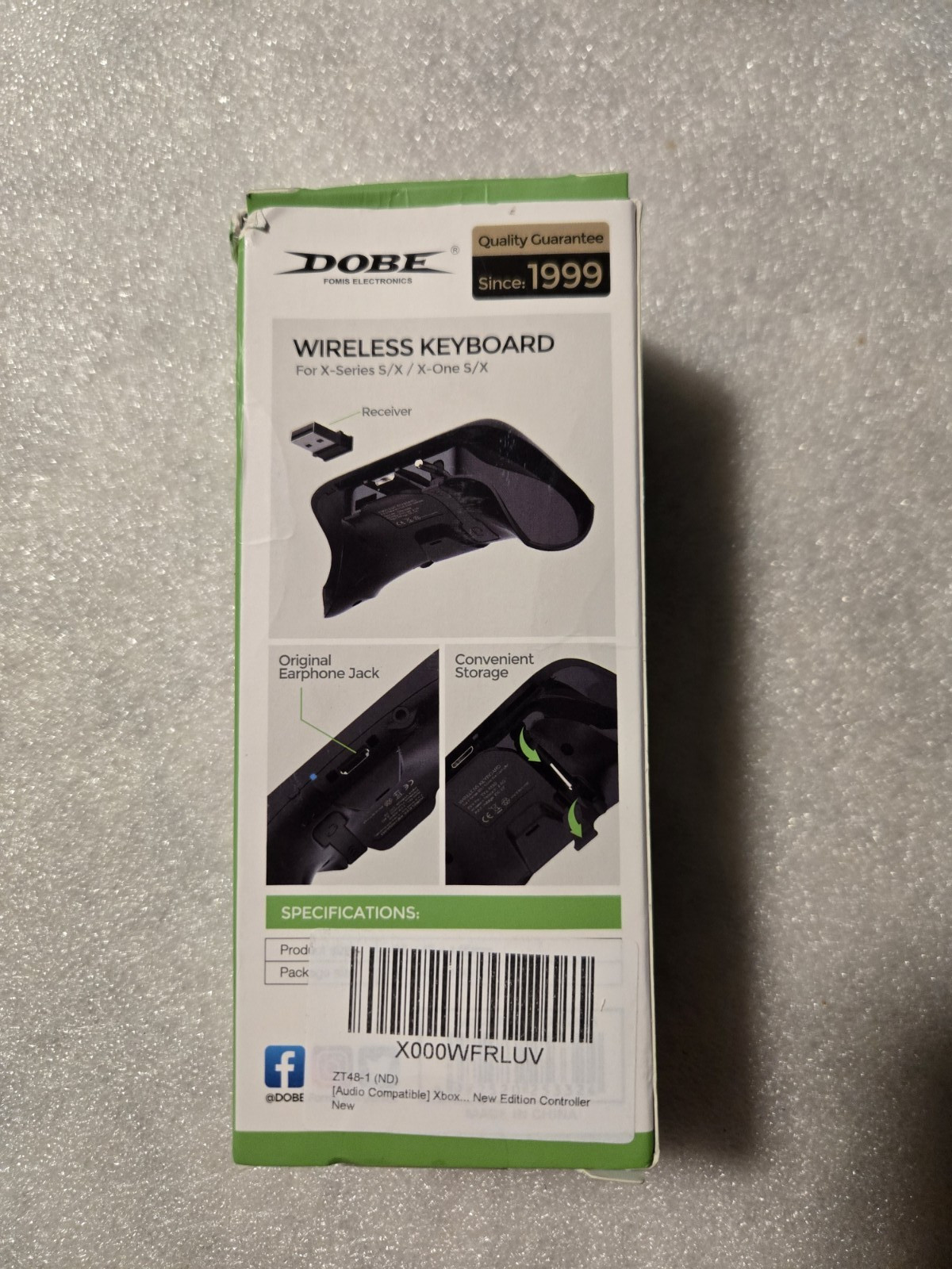 DOBE Wireless Keyboard For X-Series s/x/x-one s/x Distance 8-10m