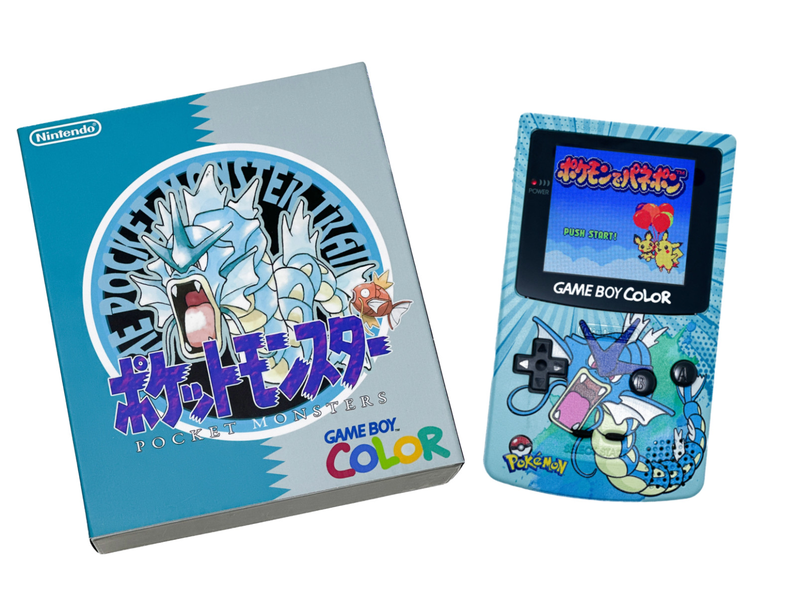 Nintendo Game Boy Color GBC AMOLED Q5 Backlit LCD Pokemon System UV Rechargeable