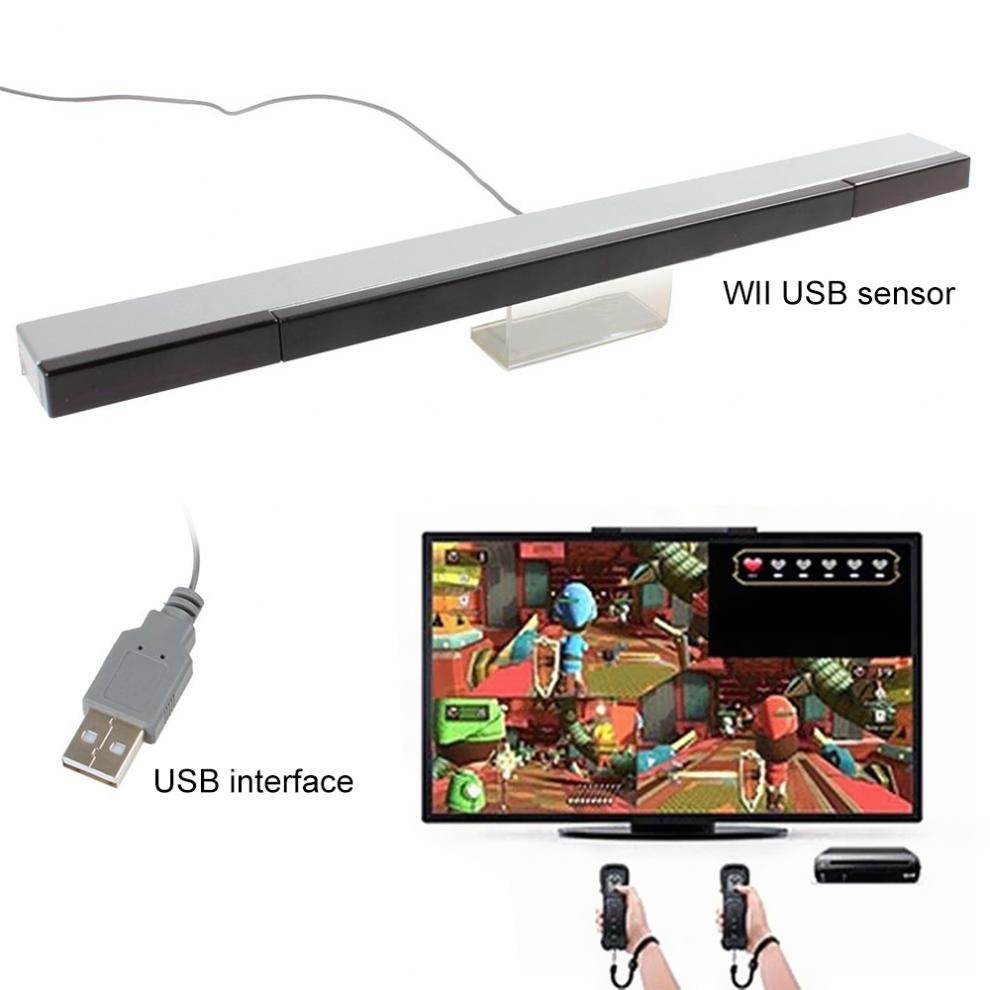 USB Wired Infrared Ray Sensor Bar Stand fit for Nintendo Wii / Wii U Console US