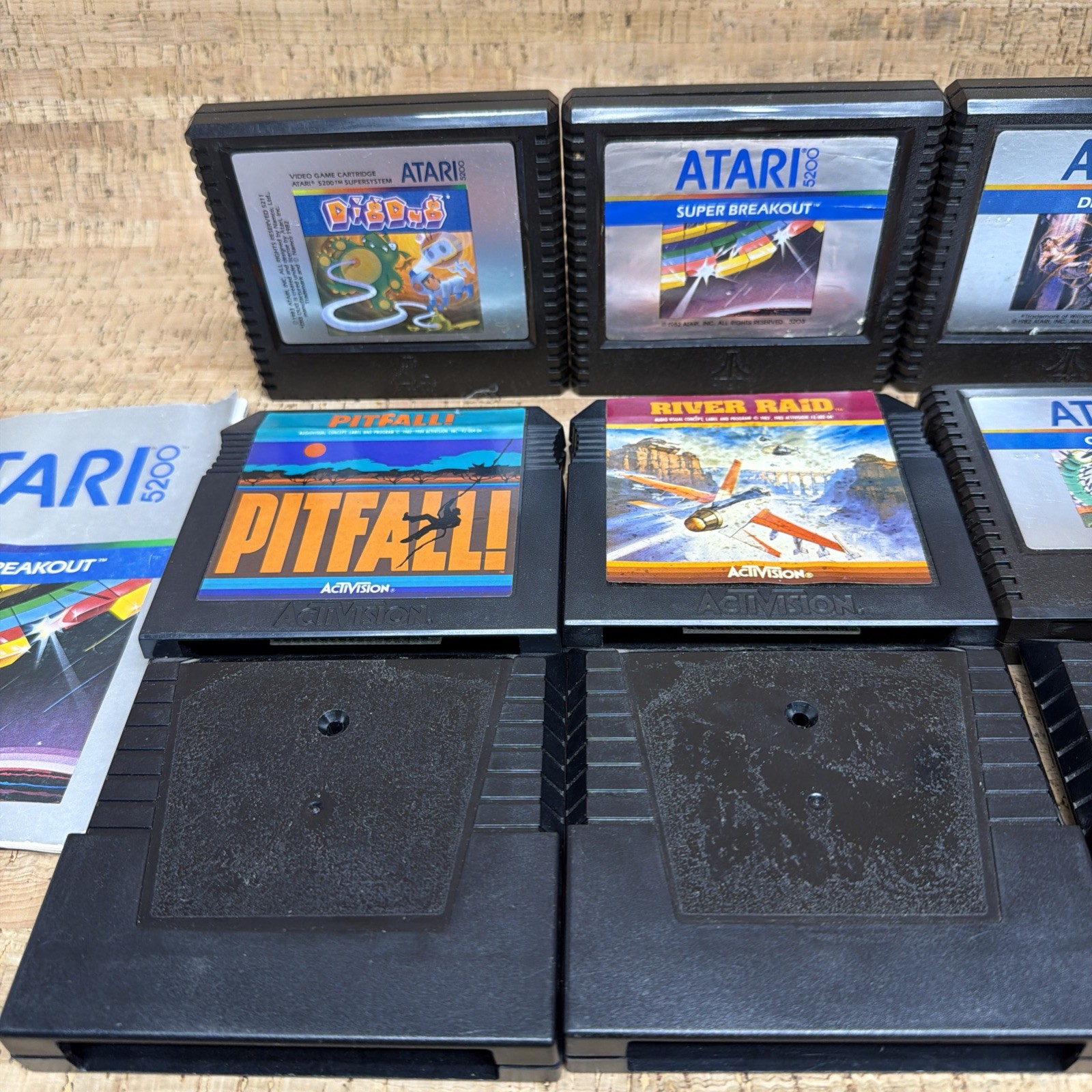 Lot of 10 – Atari 5200 Game Cartridges – Frogger Pac-Man Super Breakout Defender
