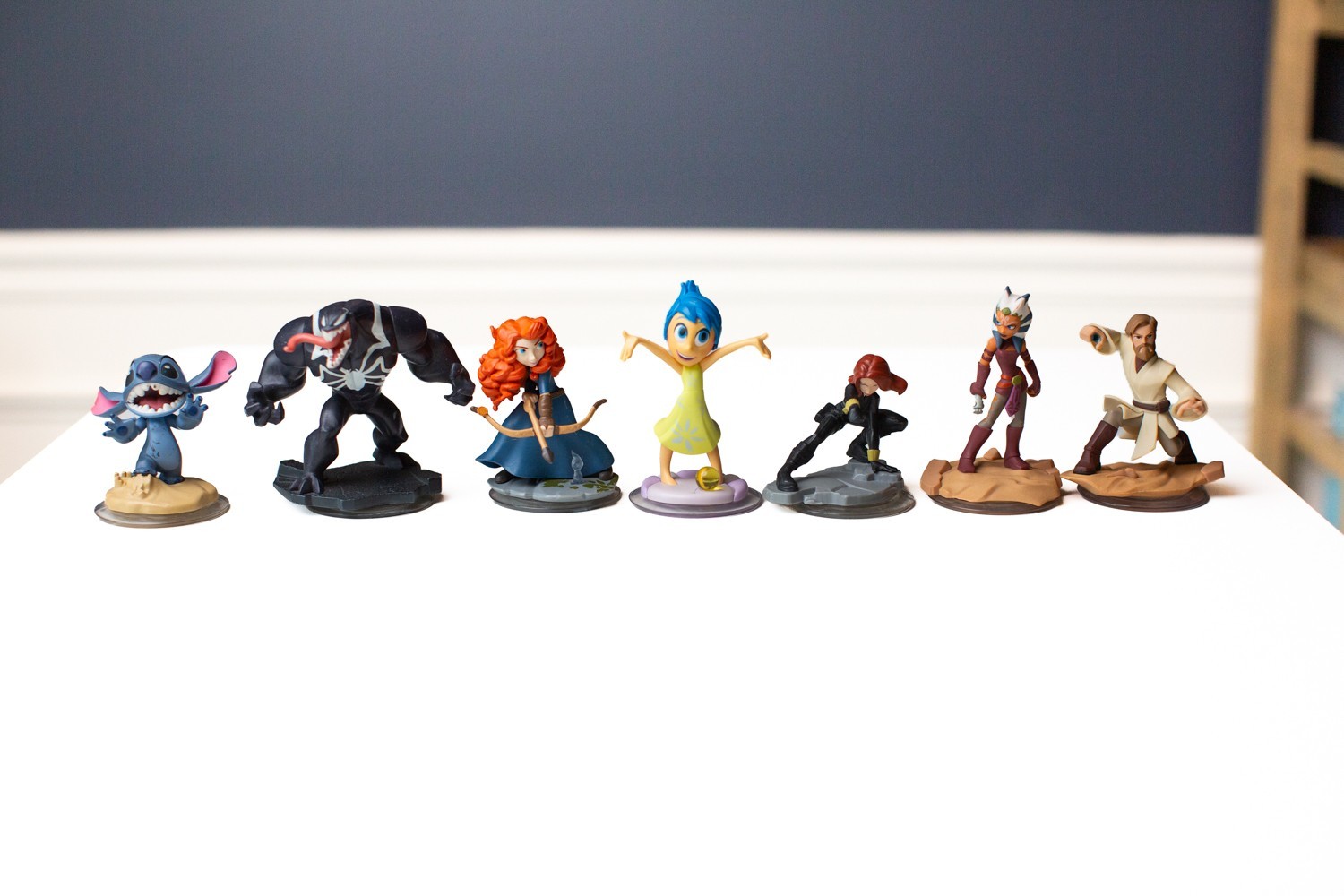 Disney Infinity Figure Lot Stitch Venom Merida Joy Ahsoka Obi Wan Black Widow