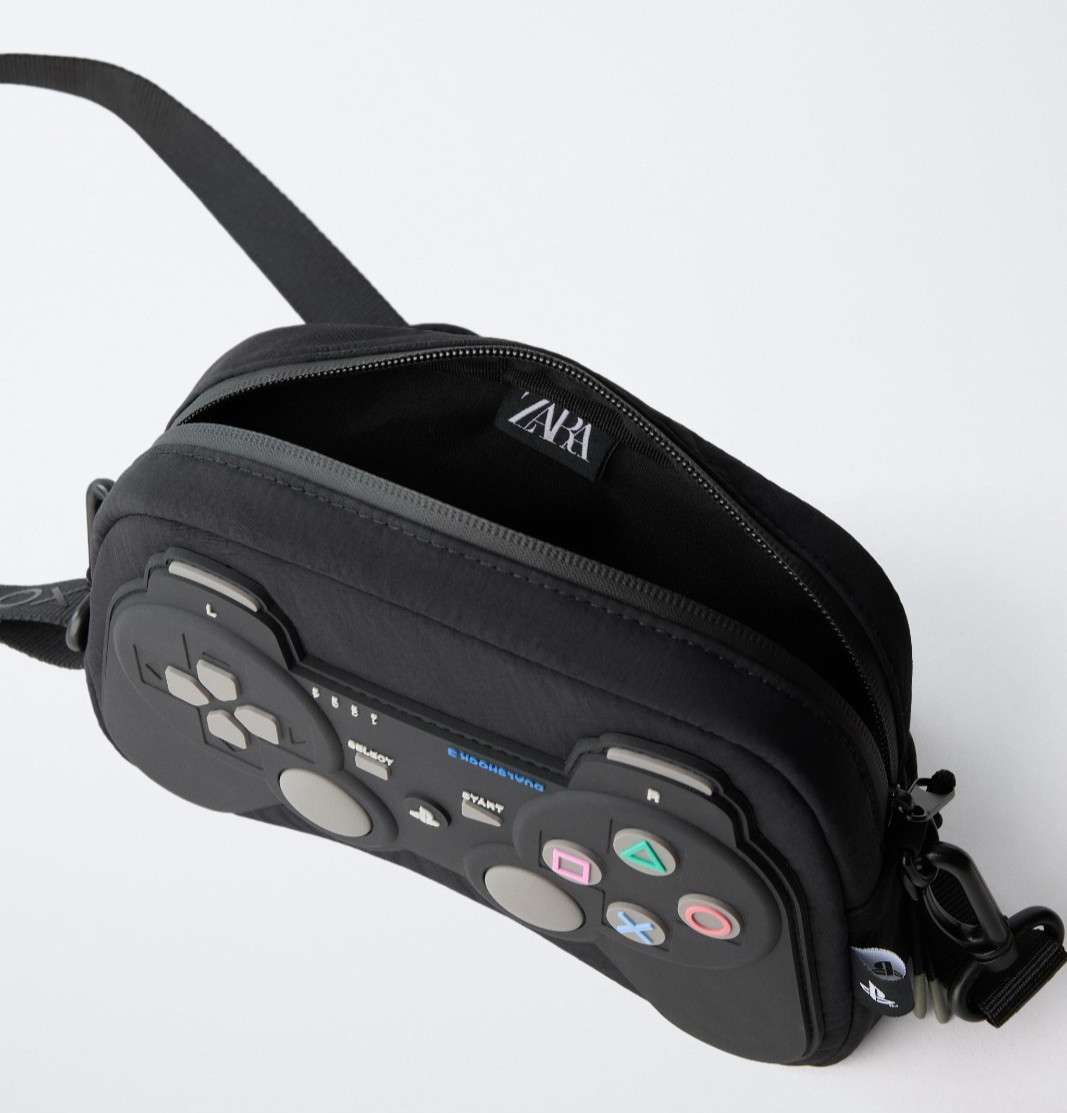 ZARA Sony PlayStation Controller Style Crossbody Bag NEW 2026 JAPAN 12 x 21 x 6