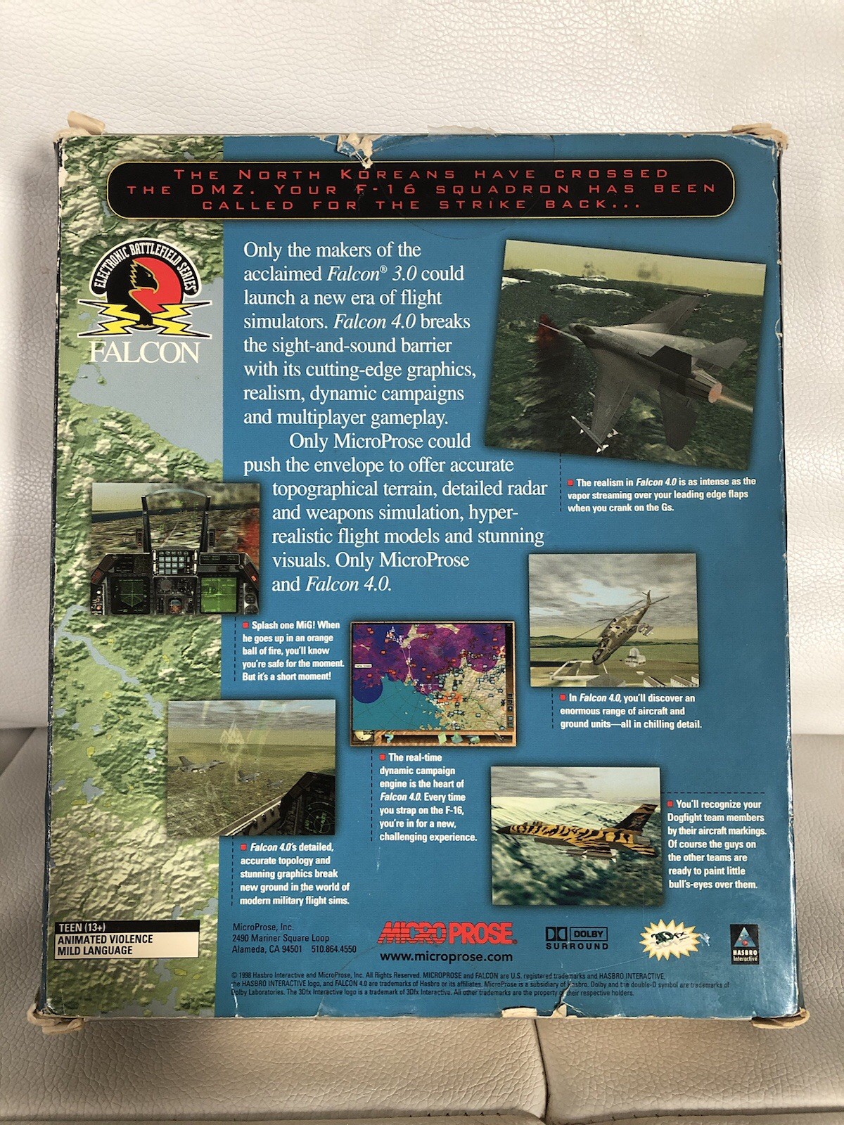 Falcon 4.0 (1998, Microprose) – Win 9x/XP PC – Big Box Complete