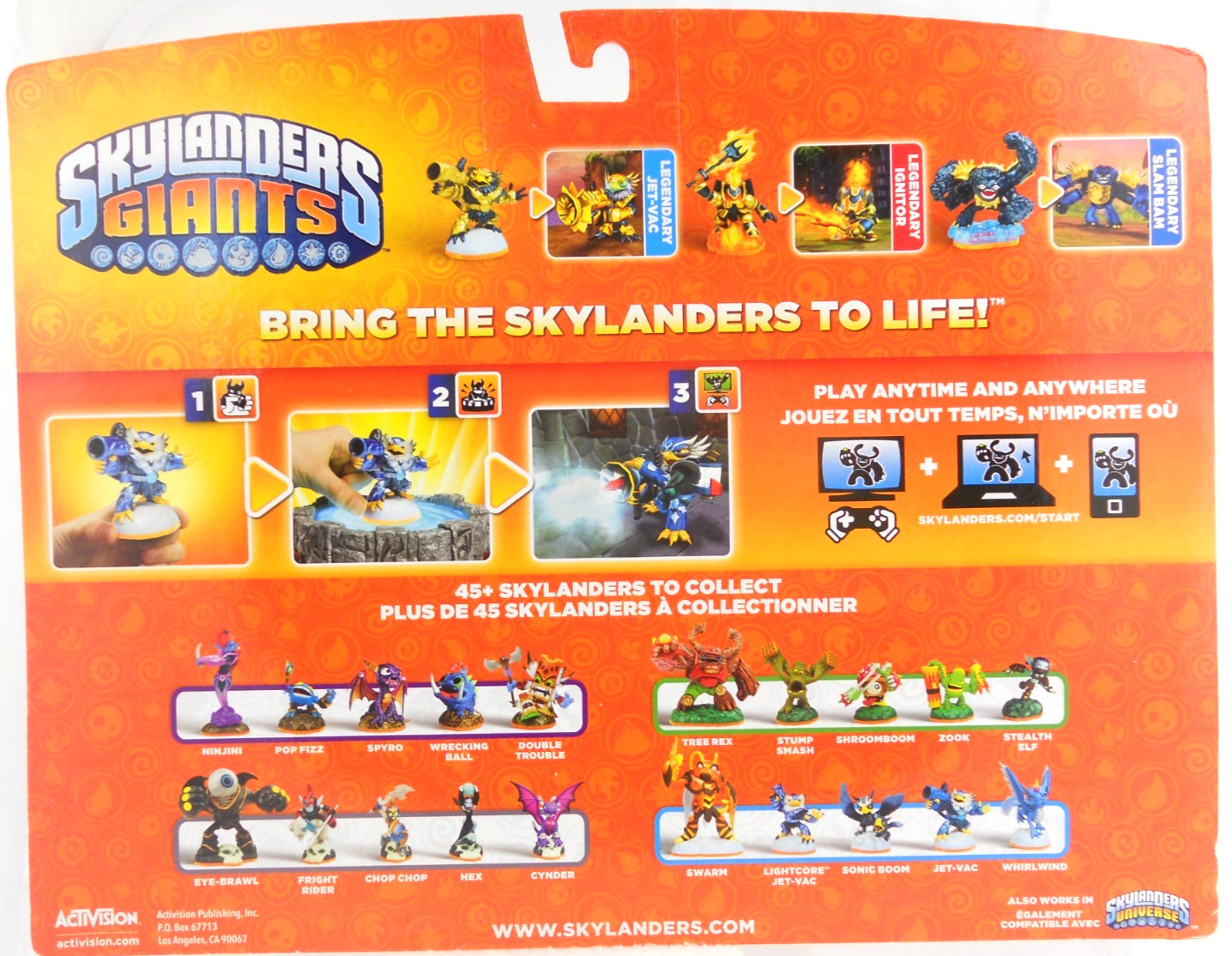 Skylanders Giants Toy R Us Exclusive 3 Pack Legendary Ignitor, Slam Bam, Jet-Vac