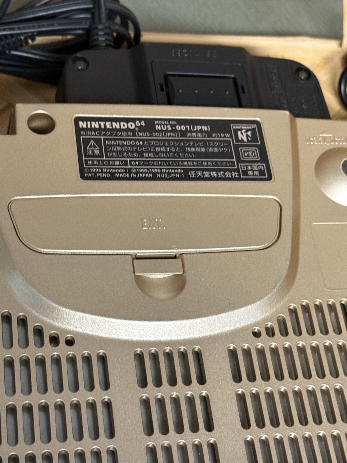 Nintendo 64 Console Controller & Power Cord Gold Japan Tested Region Free
