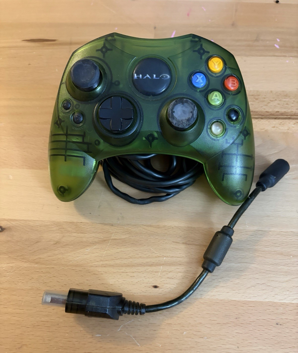 Microsoft Halo Limited Edition Translucent Green Wired Xbox Controller 9ft