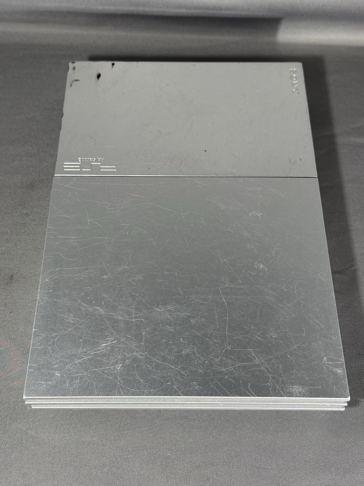 Sony PlayStation 2 PS2 Slim Silver SCPH-90001 Silver Tested Works READ