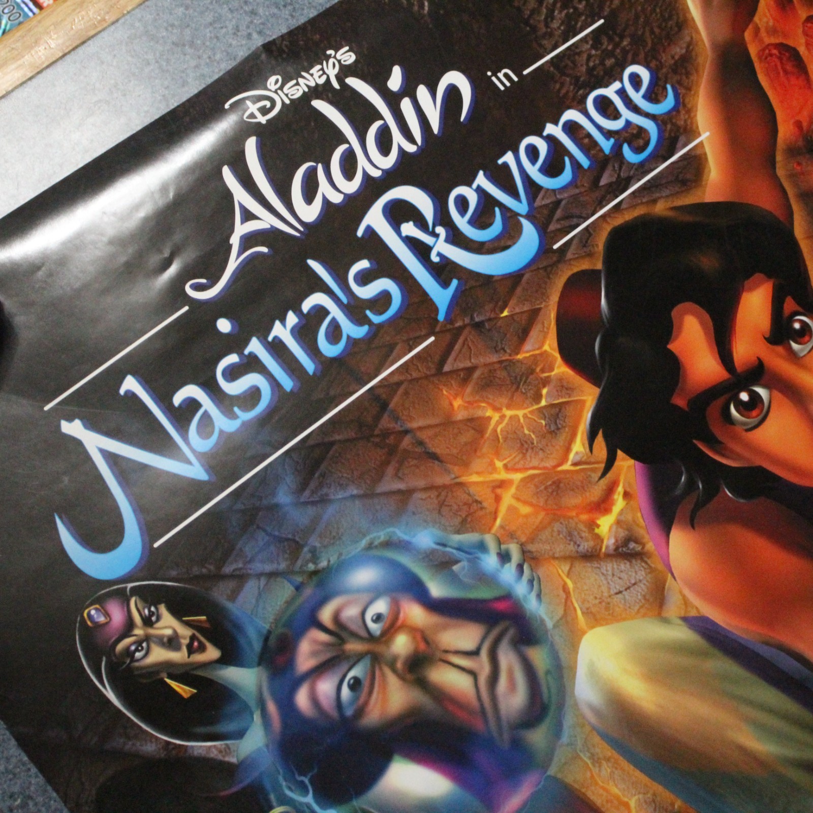 PROMO POSTER RARE Disney’s Aladdin in Nasira’s Revenge Sony PlayStation 1 2001