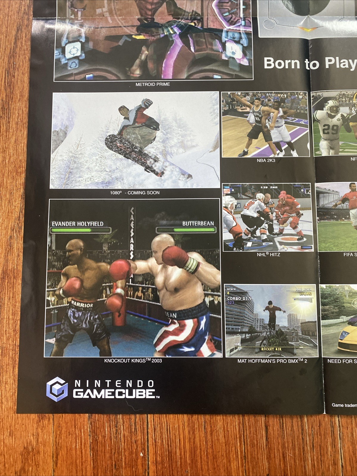 2002 Nintendo GameCube Promo Poster – Silver – Metroid, Tony Hawk’s 15×20 RARE