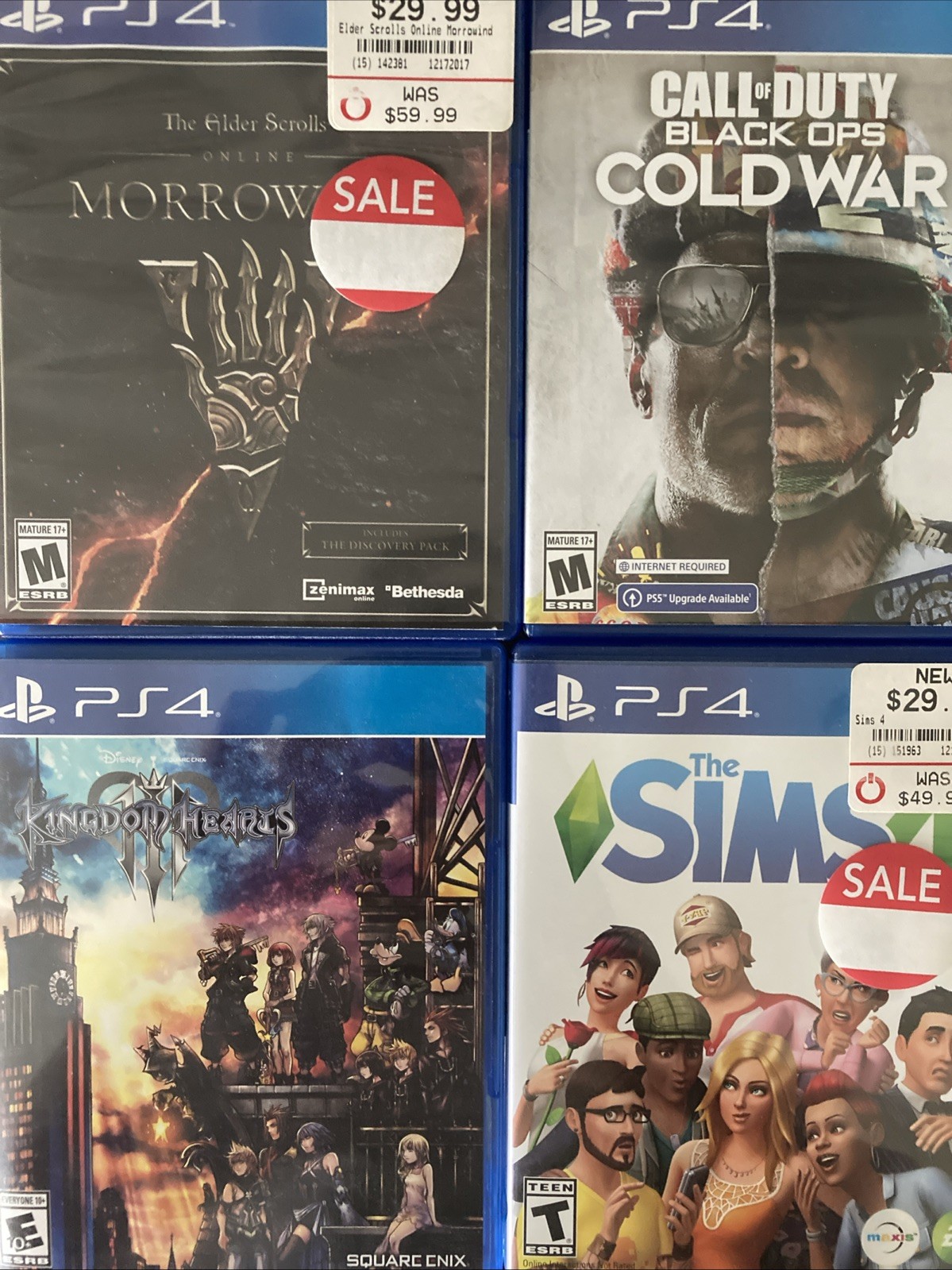 Sony PlayStation 4 (500 GB) – Black w/ Games and Controller + Charger Bundle