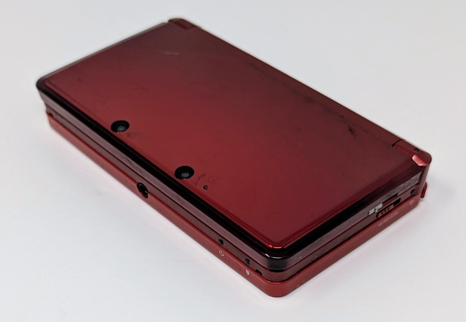 Nintendo 3DS Flame Red Handheld System Bundle w/ Charger – Paddington – Tested!