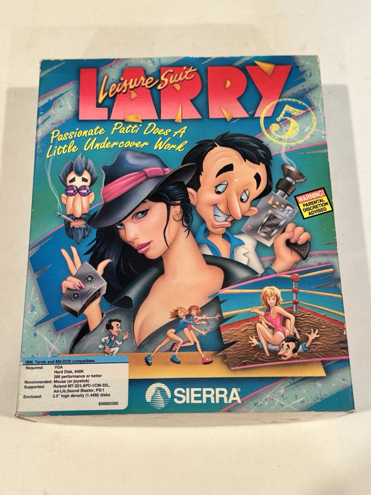 Leisure Suit Larry 5 Passionate Patti Big Box PC Tandy Sierra Hintbook 3.5″ Disk