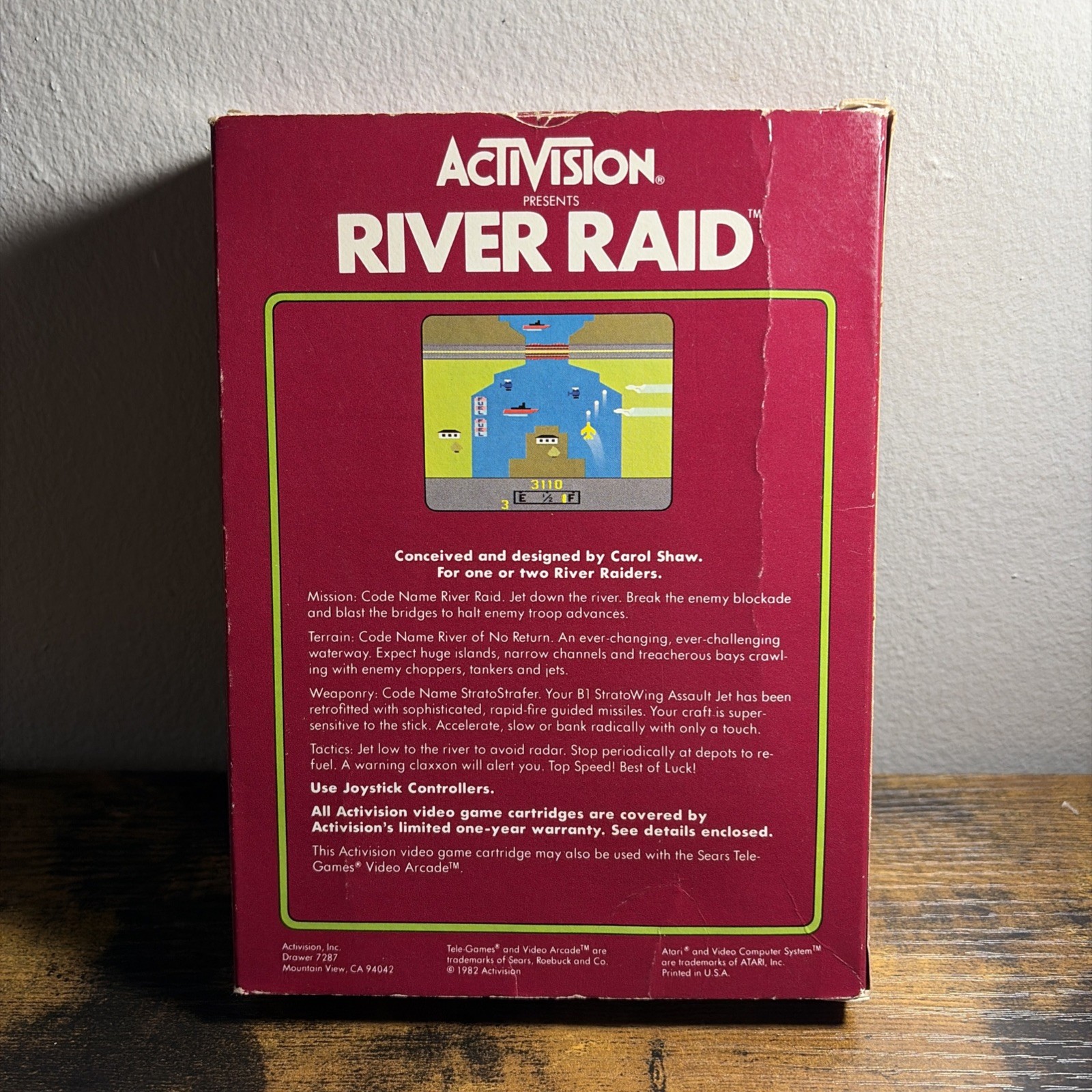 Vintage Atari 2600 RIVER RAID CIB Manual, Cartridge & Paperwork