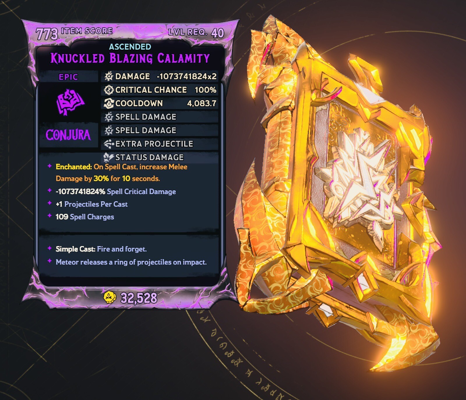 Tiny Tinas Wonderlands Level 40 Godmode 10 Modded Spells XBOX ONE X/S PS4 PS5 PC