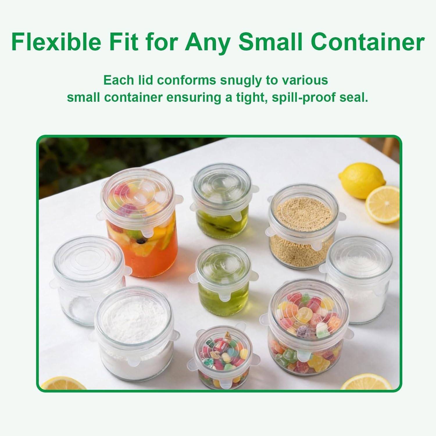 Small Silicone Stretch Lids – 12 Pack Reusable Food Covers,Flexible Silicone for