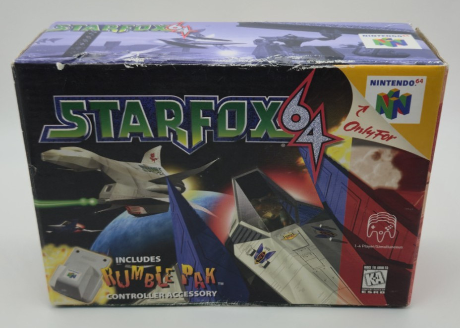 Star Fox 64 N64 Nintendo 1997 Complete in Box CIB w/ Rumble Pak Original Owner