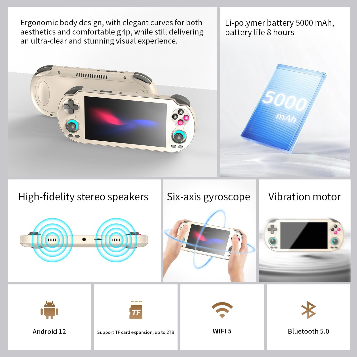 Anbernic RG Vita Retro Handheld Game Console, Android 12 Portable Gaming Console