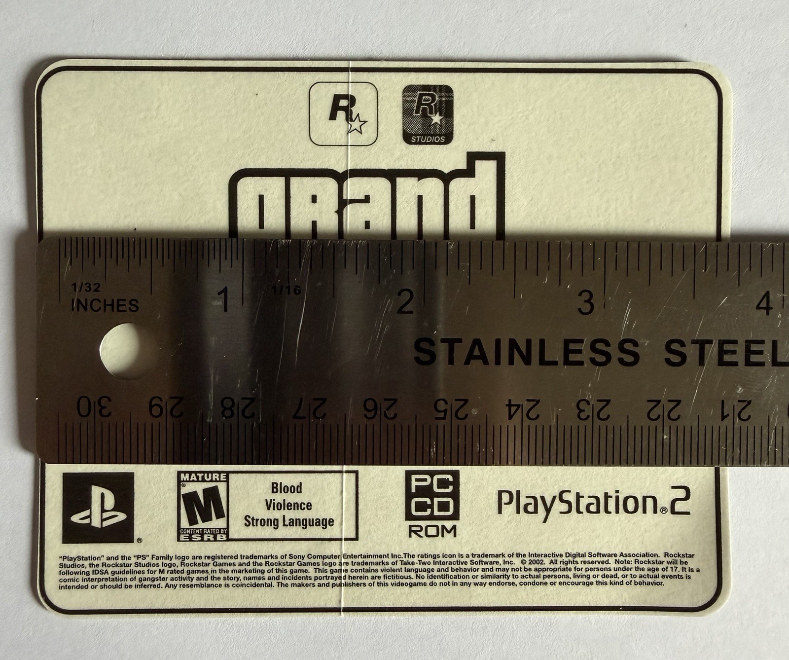 ORIGINAL GRAND THEFT AUTO GTA III AMMU-NATION PROMO STICKER ROCKSTAR GAMES