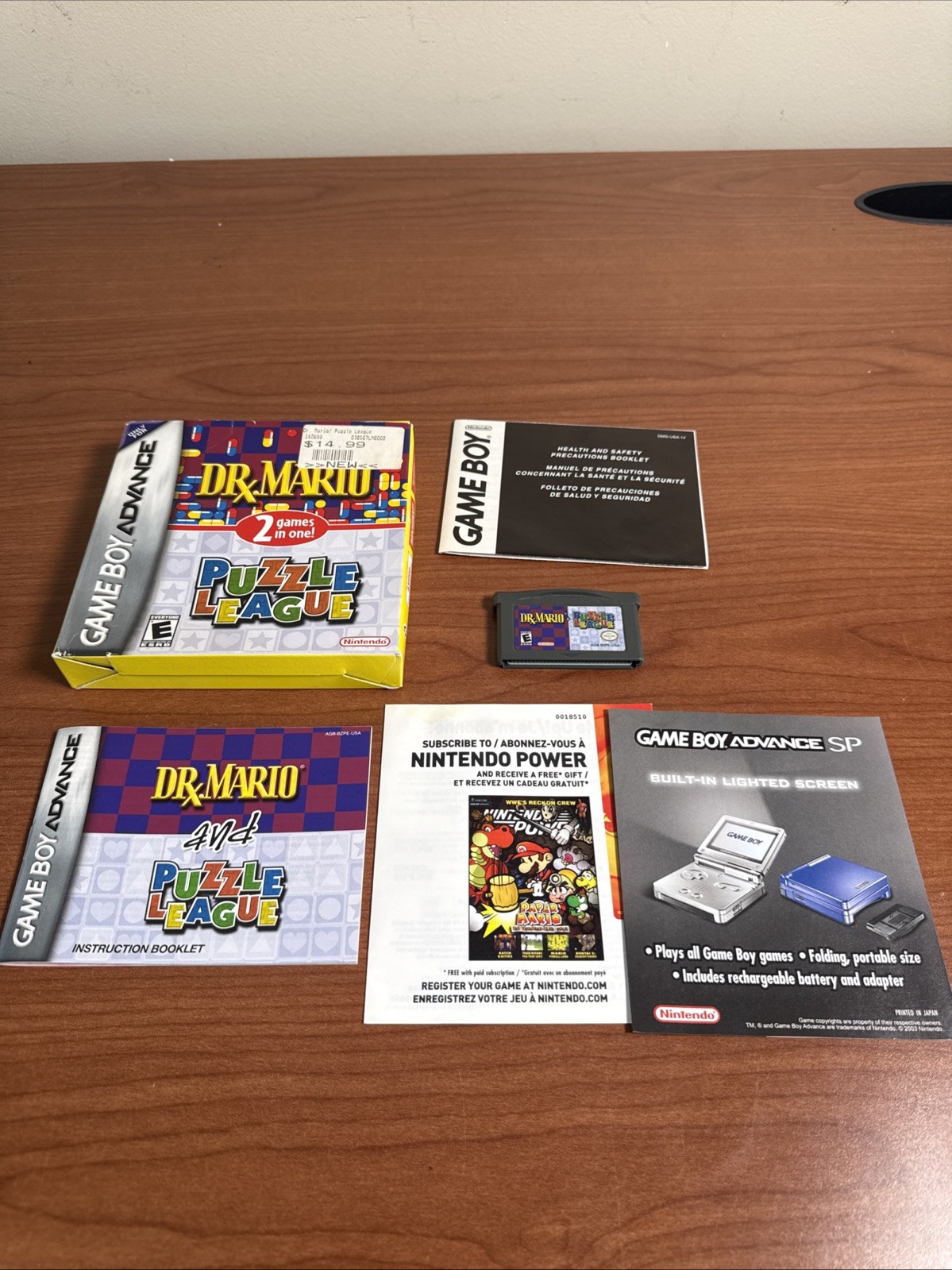 Dr. Mario & Puzzle League Nintendo Game Boy Advance 2005 GBA DS Complete CIB!